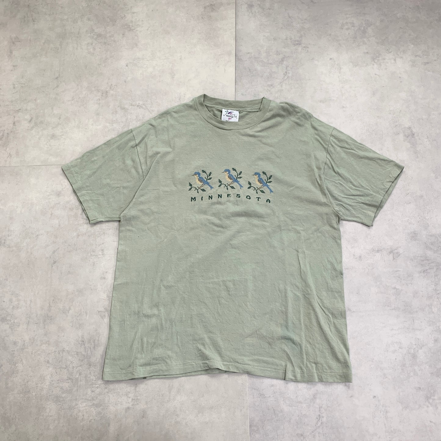 《XL》BAGY JO 刺繍 Tシャツ 鳥 USA製