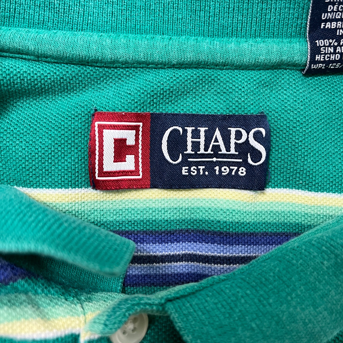 《L》CHAPS チャップス ボーダー ポロシャツ