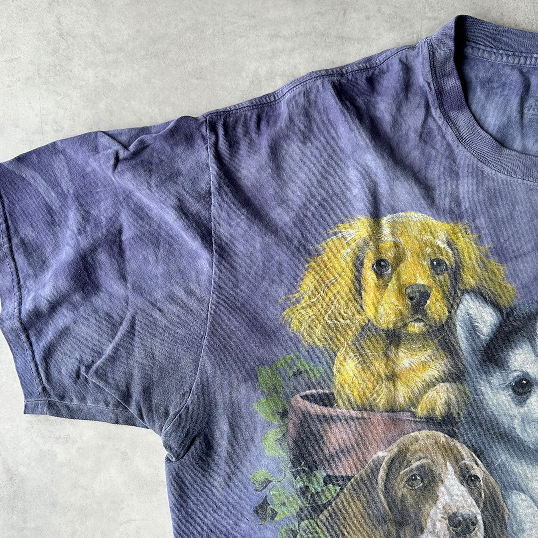 《M》THE MOUNTAIN マウンテン タイダイ Tシャツ 犬柄