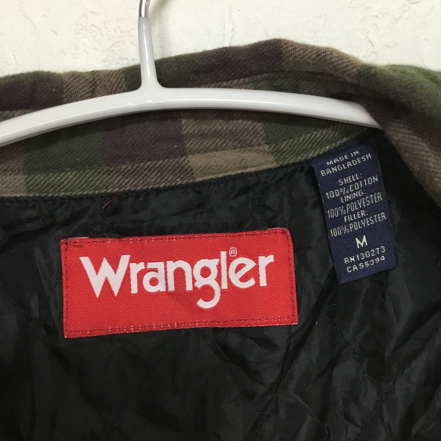 《M》Wrangler ラングラー キルティング チェックシャツジャケット アウター