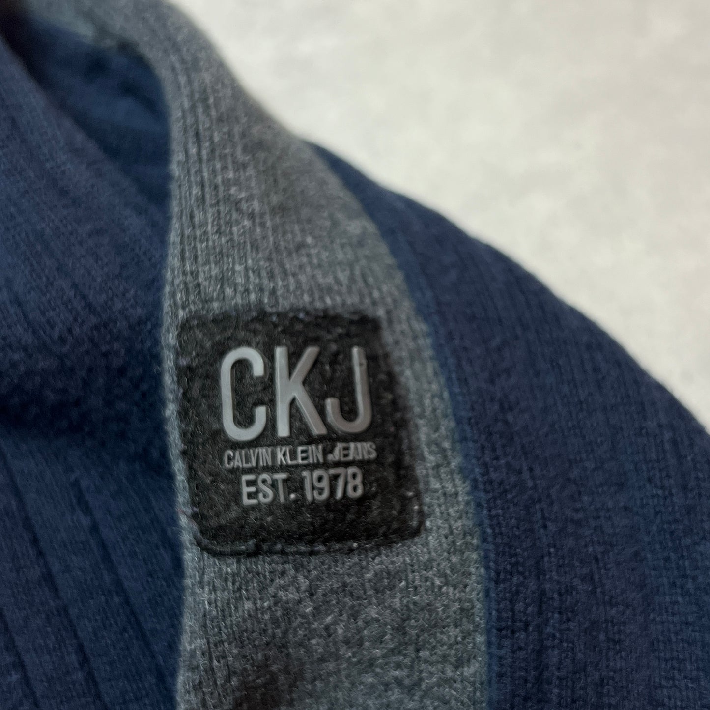 《XL》CALVIN KLEIN カルバンクライン ハーフジップ リブニット