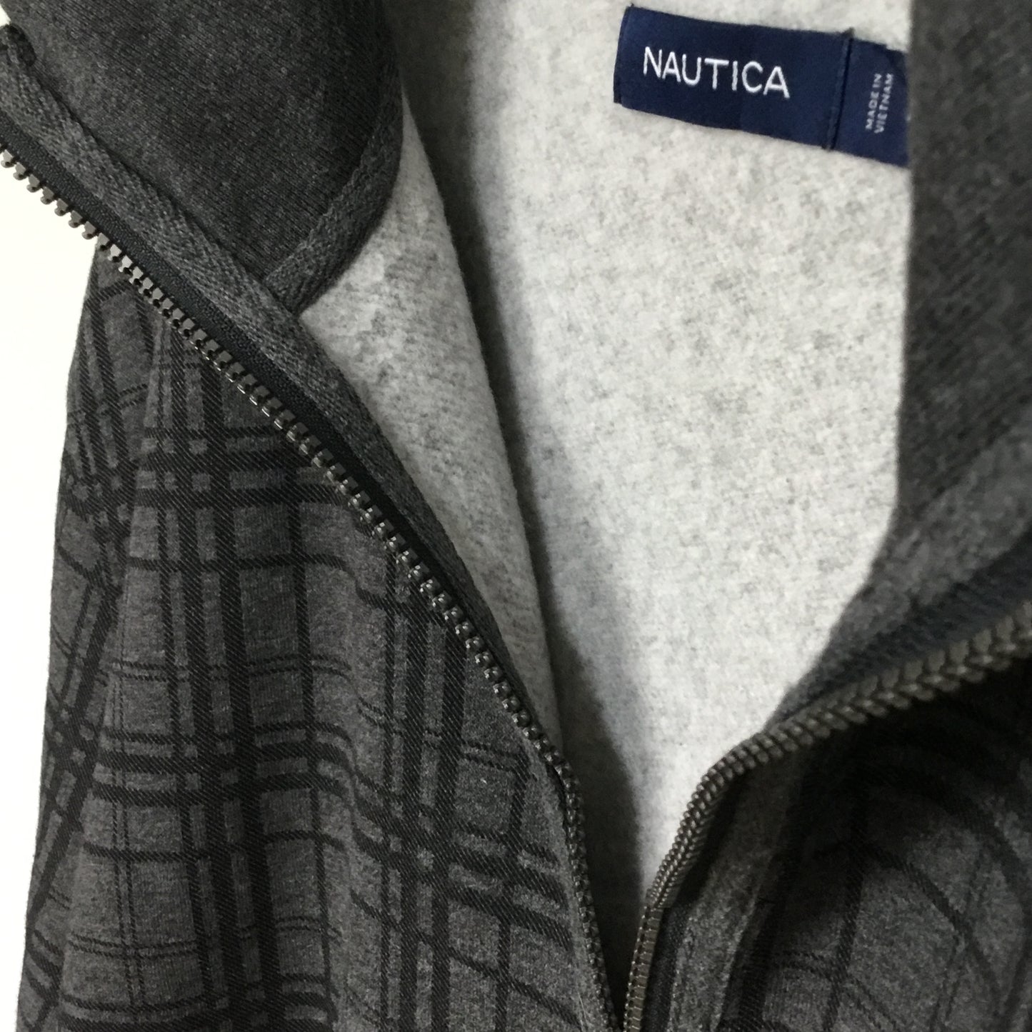 《XL》NAUTICA ノーティカ チェック柄 ハーフジップトレーナー スウェット