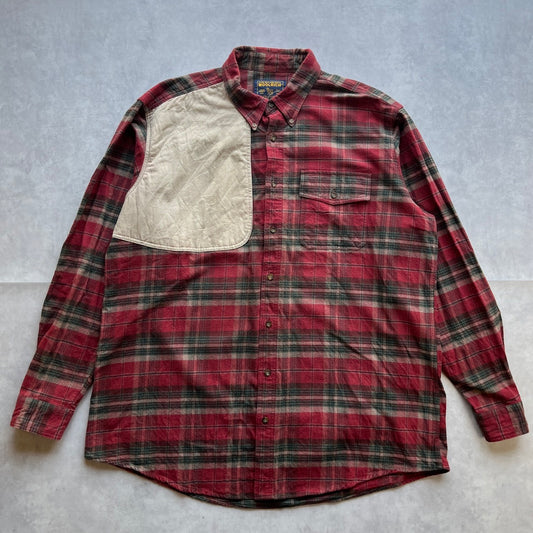 《2XL》WOOLRICH ウールリッチ チェック柄 長袖シャツ エルボーパッチ